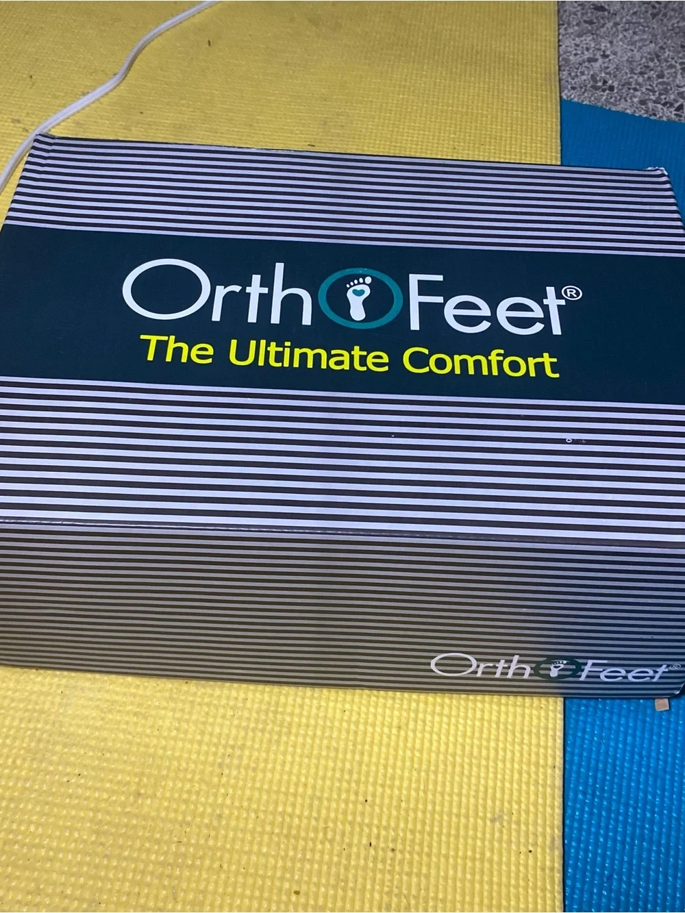 Orthofeet Edgewater 618 Mens 12 2E Wide Diabetic Stretch Knit Orthotic Shoes